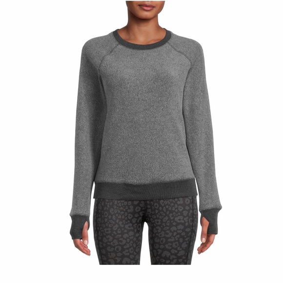 Avía Reverse Fleece Long Sleeve Gray Top Size XL(16-18) NWT - Picture 4 of 9